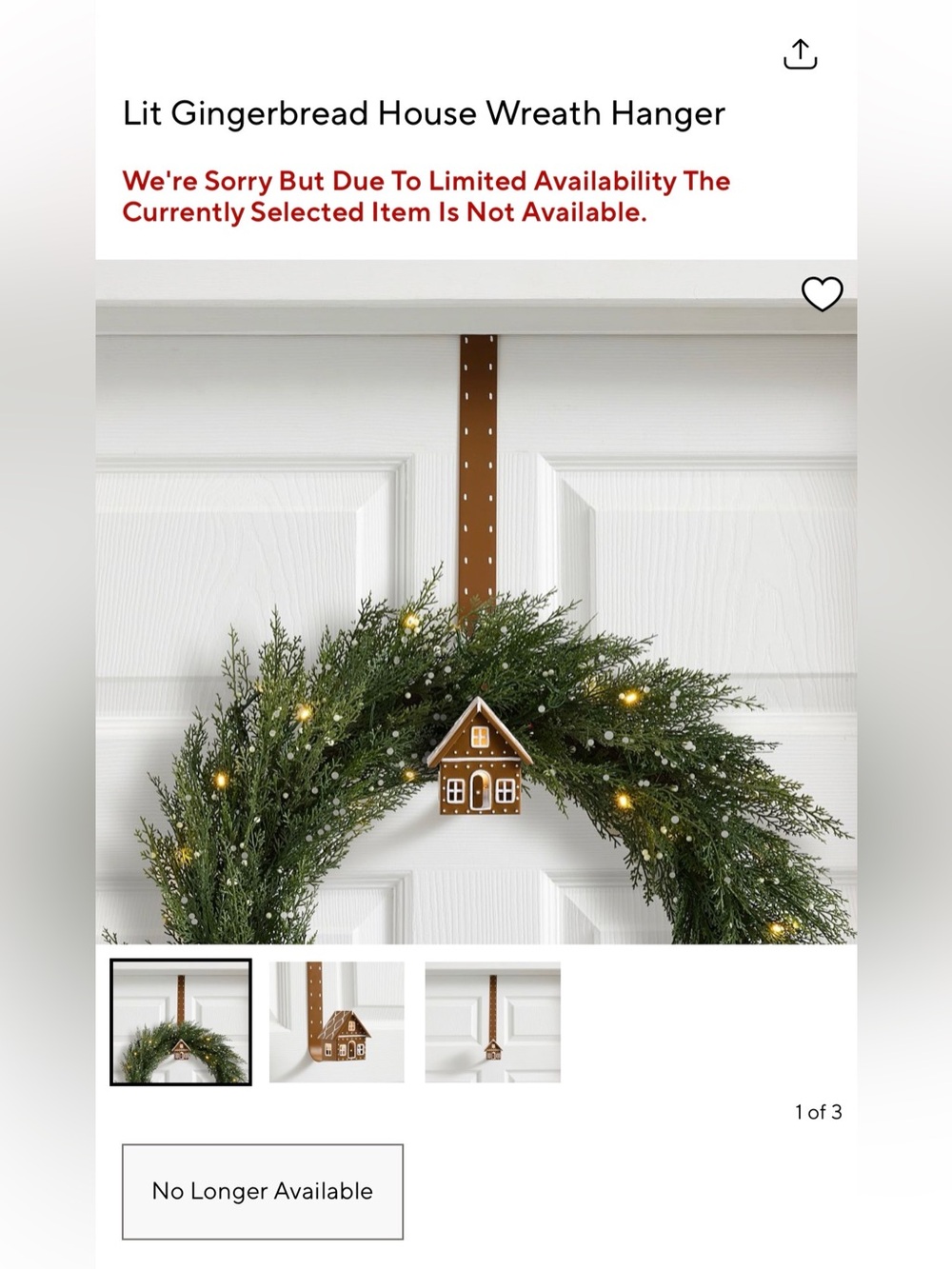 New Pottery Barn Lit Gingerbread House Wreath Holder